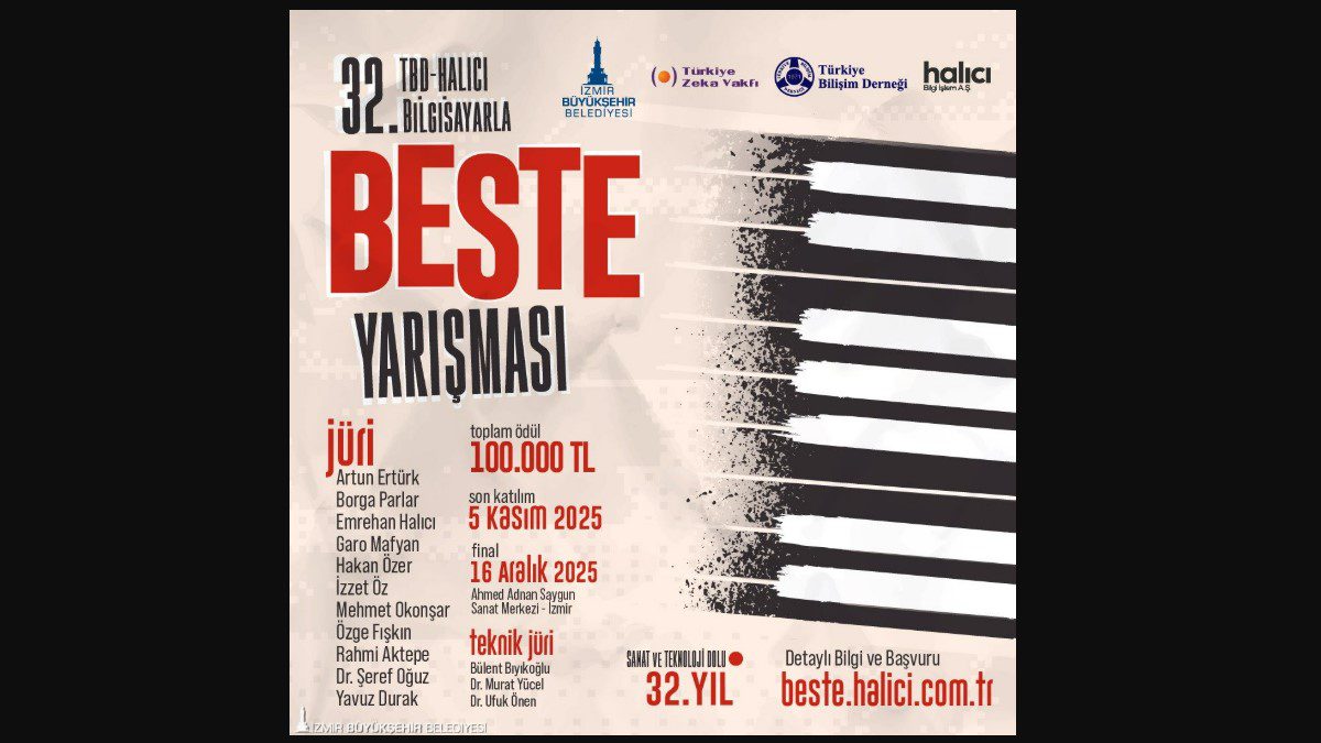 İzmir Bilgisayarla Beste Yarışması başvuruları başladı.