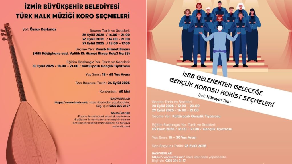 İzmir tiyatro oyunculuk sahne dans koro eğitimleri başlıyor.