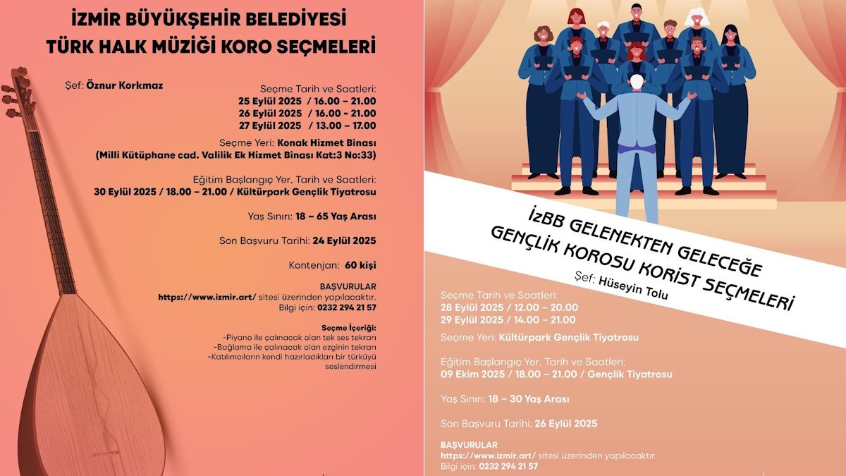 İzmir tiyatro oyunculuk sahne dans koro eğitimleri başlıyor.