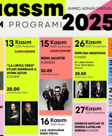 Ahmed Adnan Saygun Sanat Merkezi (AASSM), kasım konserleri programı belli oldu.