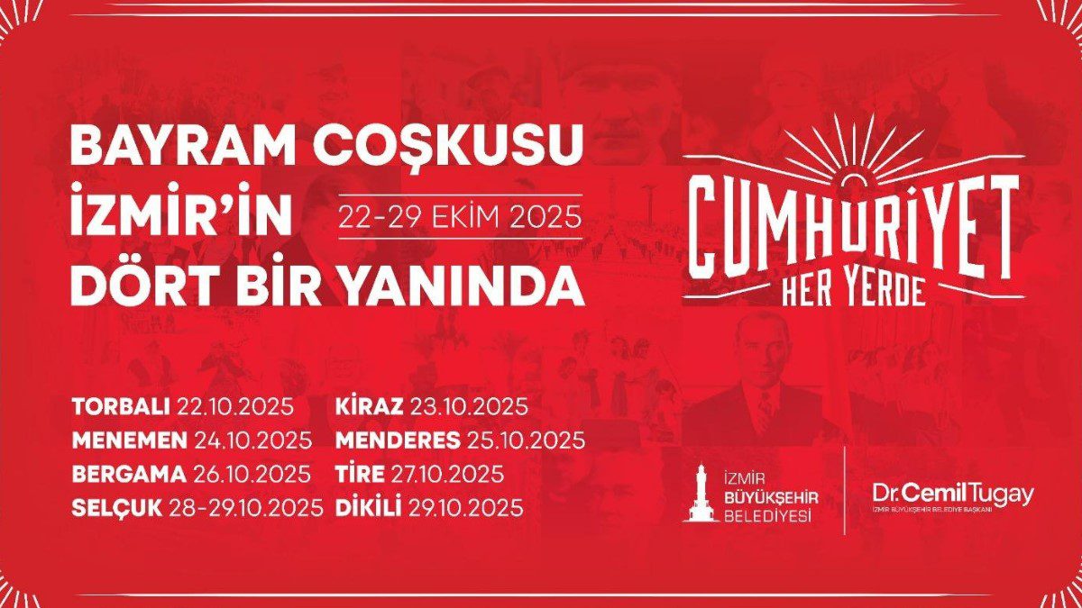 İzmir Cumhuriyet Bayramı etkinlikleri kutlamaları 2025 programı detayları belli oldu.