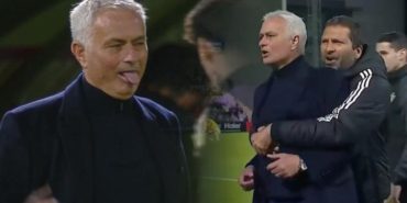 Jose Mourinho son dakikada kazandı! Önce dil çıkardı sonra topu fırlattı...