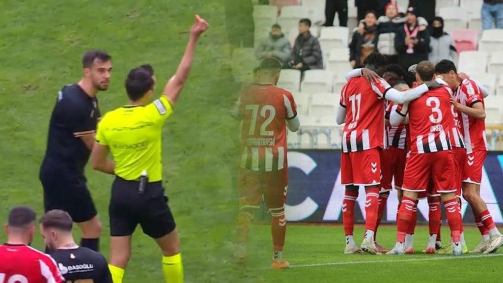 Sivasspor-Boluspor maçında bir garip kırmızı kart! Kimse ne olduğunu anlamadı