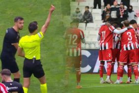 Sivasspor-Boluspor maçında bir garip kırmızı kart! Kimse ne olduğunu anlamadı