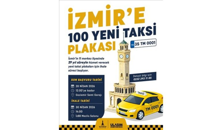 11 İlçeye 100 Taksi Plakası İçin İhale Başvuruları Devam Ediyor
