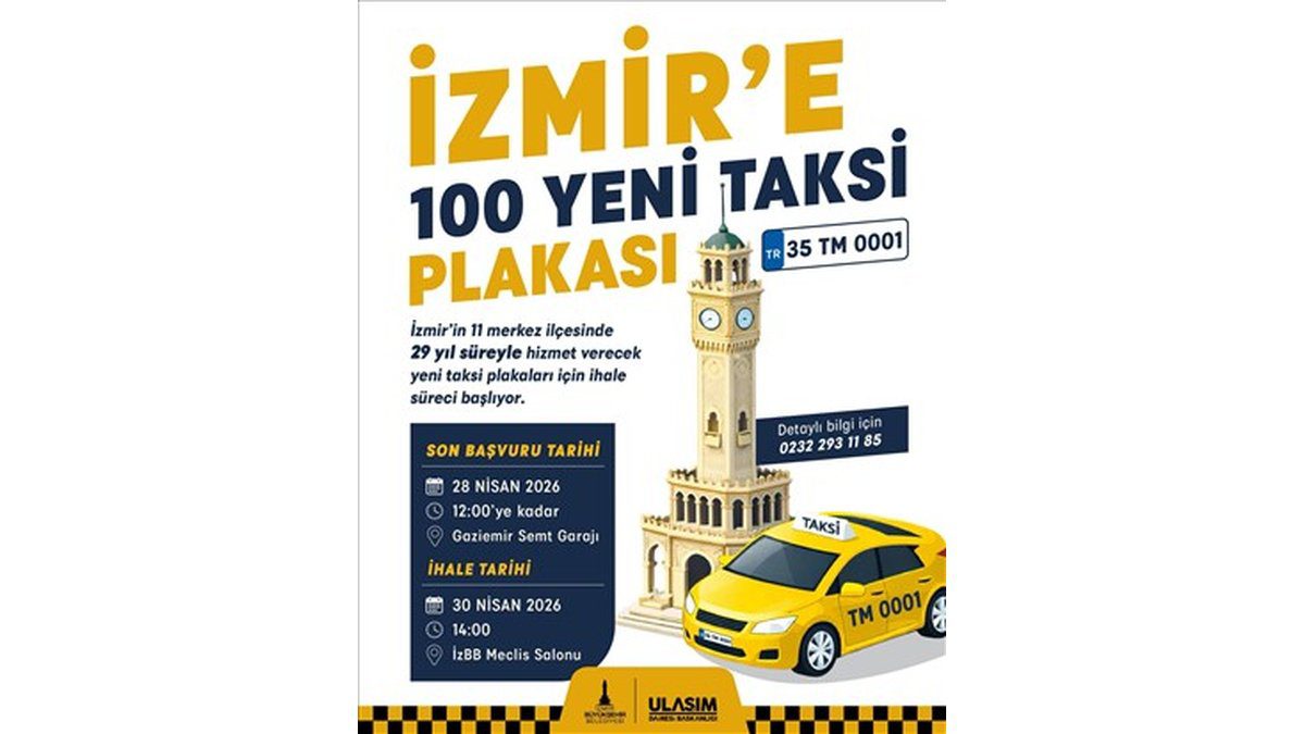 11 İlçeye 100 Taksi Plakası İçin İhale Başvuruları Devam Ediyor
