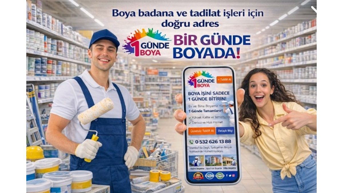Ataşehir’de Mekân Yenilemenin En Güvenilir Yolu: 1GÜNDE BOYA