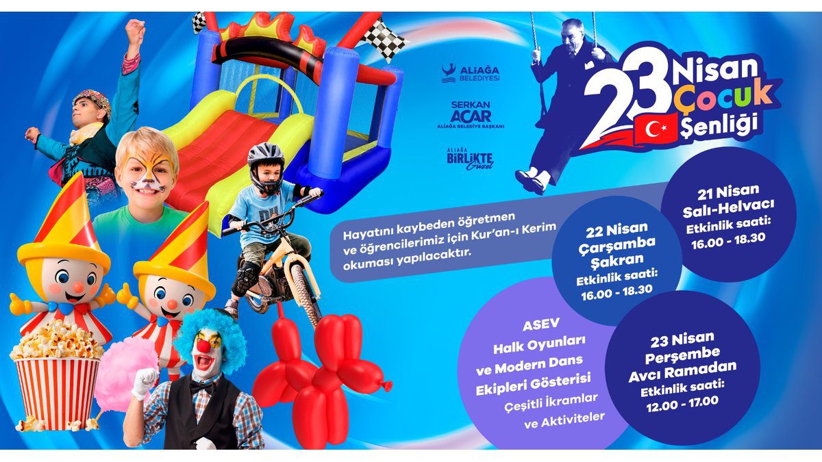 23 Nisan Aliağa’da Etkinliklerle Kutlanacak