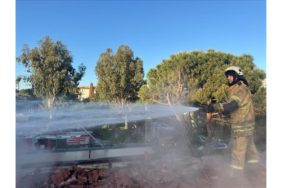 İzmir’de İtfaiyenin Hızlı Müdahalesi Faciayı Önledi