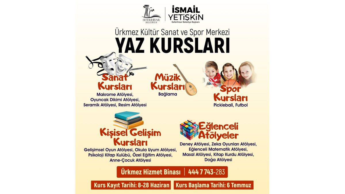 Ürkmez’de Yaz Bir Başka Güzel: 18 Branşta Kurslar İçin Geri Sayım Başladı