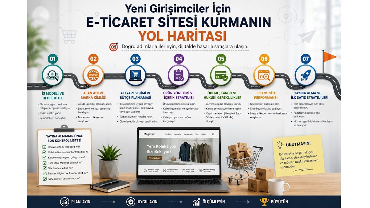 Yeni Girişimciler İçin E-Ticaret Sitesi Kurmanın Yol Haritası