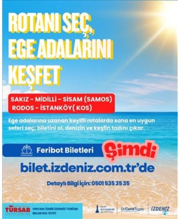 İzdeniz’den Ege Adalarına Online Feribot Bileti Kolaylığı