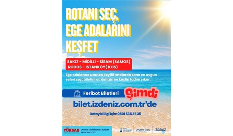 İzdeniz’den Ege Adalarına Online Feribot Bileti Kolaylığı