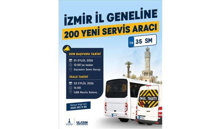 Büyükşehir’den İzmir’e 400 Yeni Servis Aracı Plakası