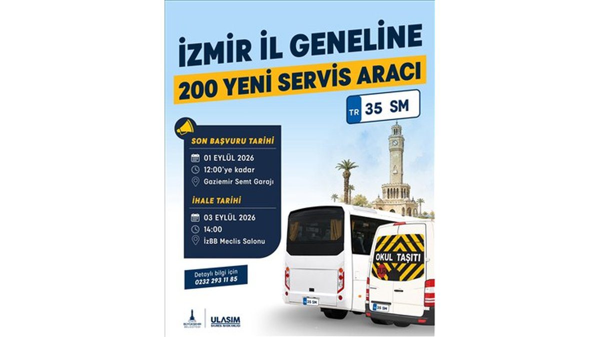 Büyükşehir’den İzmir’e 400 Yeni Servis Aracı Plakası