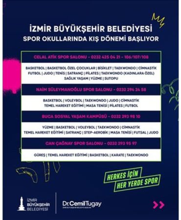 İzmir’de Kış Spor Okulları İçin Kayıt Zamanı