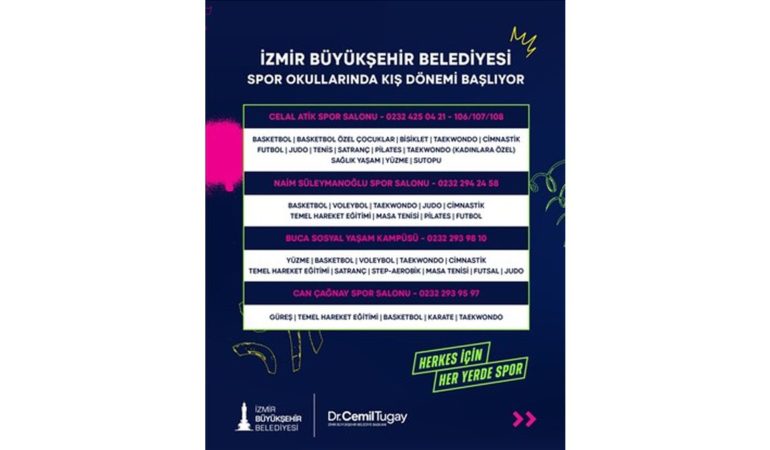 İzmir’de Kış Spor Okulları İçin Kayıt Zamanı